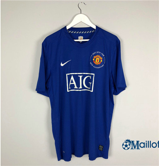Maillot Rétro football Manchester United Exterieur Bleu 2008-09