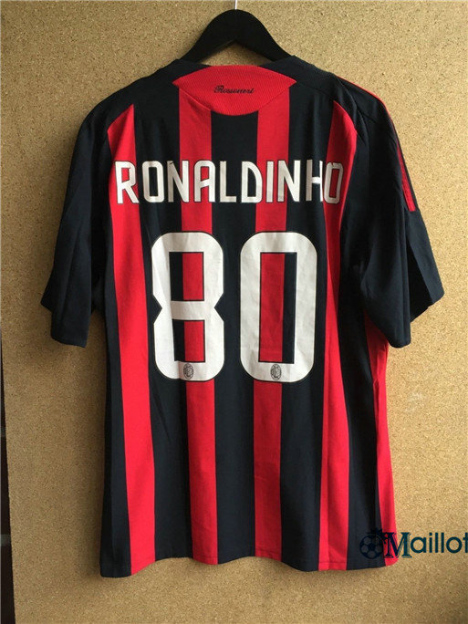 Maillot Rétro football Milan AC Domicile (80 Ronaldinho) 2008-09
