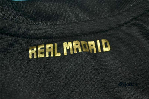 Thaïlande Maillot Rétro football club Real Madrid Exterieur Manche Longue Noir 2011-2012 pas cher