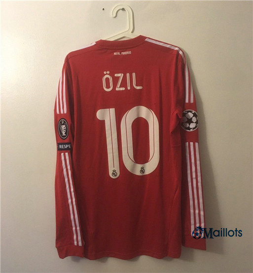Maillot sport Vintage Real Madrid Manche Longue Third Rouge (10 Ozil) 2011-12
