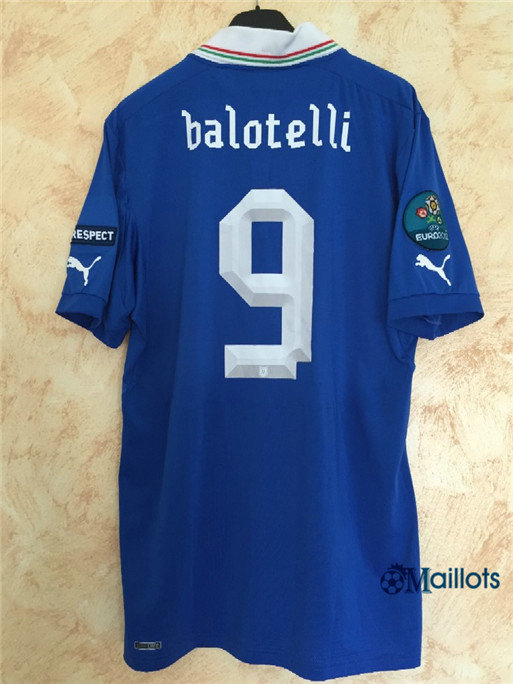 Maillot Rétro foot Italie Domicile (9 Balotelli) 2012-2013