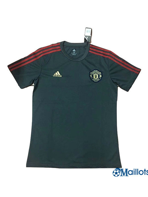 Maillot football Manchester United Entrainement Gris fonce 2018-2019
