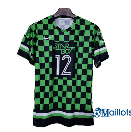 Maillot football Nigéria Plaid Vert/Noir 2018-2019