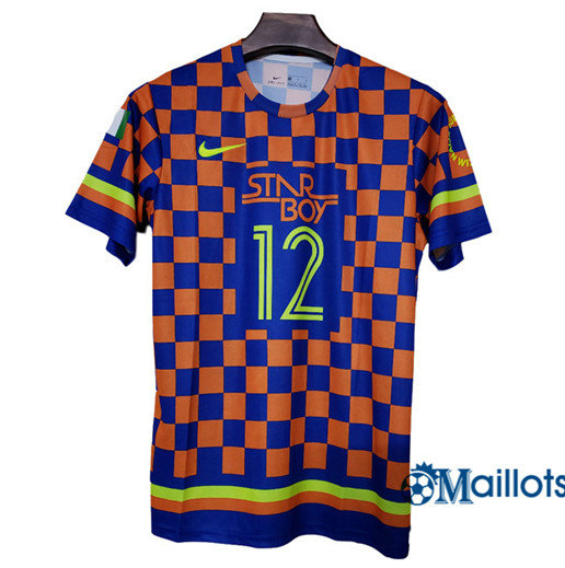 Maillot football Nigéria Plaid Orange/Bleu