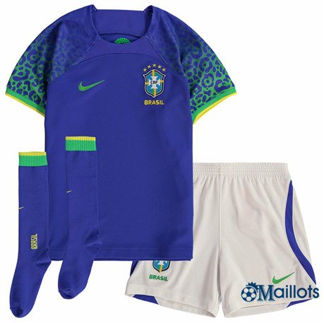 Grossiste omaillots Maillot Foot Brésil Enfant Exterieur 2022-2023