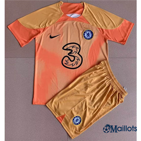 Grossiste omaillots Maillot Foot Chelsea FC Enfant Gardien de but Orange 2022-2023