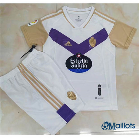 Grossiste omaillots Maillot Foot Real Valladolid Enfant Domicile 2022-20235