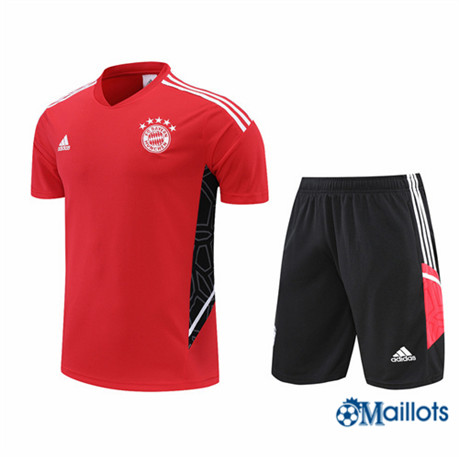 Grossiste omaillots Maillot Foot Bayern Munich et Short Ensemble Training Rouge/Noir 2022-2023