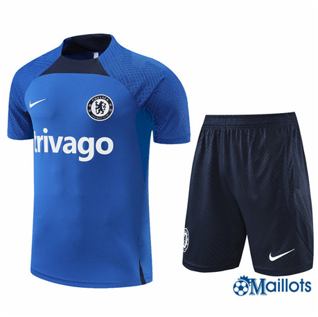 Grossiste omaillots Maillot Foot Chelsea FC et Short Ensemble Training Noir 2022-2023