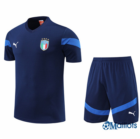 Grossiste omaillots Maillot Foot Italie et Short Ensemble Training Bleu Marine 2022-2023