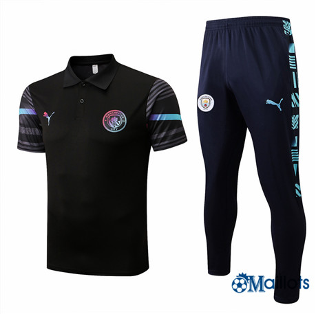 Grossiste omaillots Maillot Foot Manchester City et Pantalon Ensemble Training Noir/Bleu Marine 2022-2023