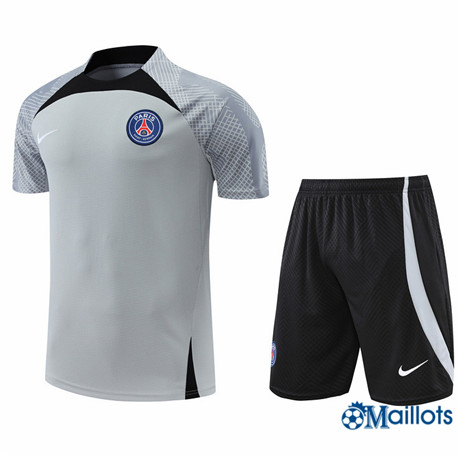 Grossiste omaillots Maillot Foot Paris PSG et Short Ensemble Training Blanc/Bleu Marine 2022-2023