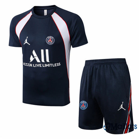 Grossiste omaillots Maillot Foot Paris PSG et Short Ensemble Training Bleu Marine 2022-2023