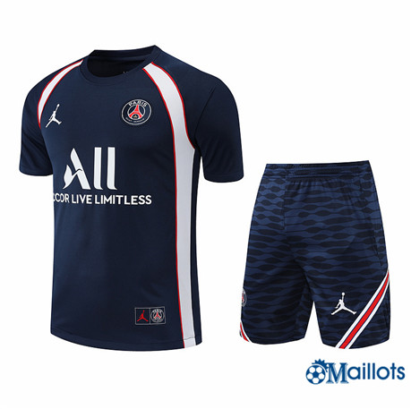 Grossiste omaillots Maillot Foot Paris PSG et Short Ensemble Training Blanc/Bleu Marine 2022-2023