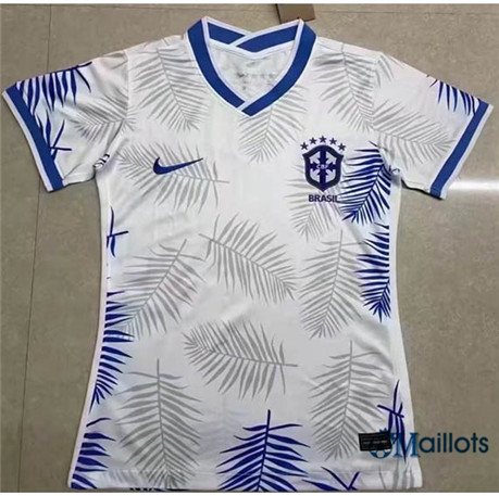 Grossiste omaillots Maillot Foot Brésil Femme Blanc 2022-2023