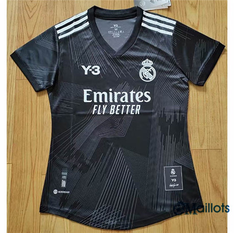 Grossiste omaillots Maillot Foot Real Madrid Femme Y3 Noir 2022-2023