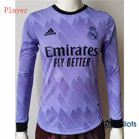 Grossiste omaillots Maillot Foot Real Madrid Player Exterieur Manche Longue 2022-2023