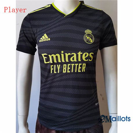 Grossiste omaillots Maillot Foot Real Madrid Player Third Noir 2022-2023