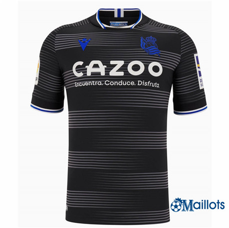 Grossiste omaillots Maillot Foot Real Sociedad Exterieur Noir 2022-2023
