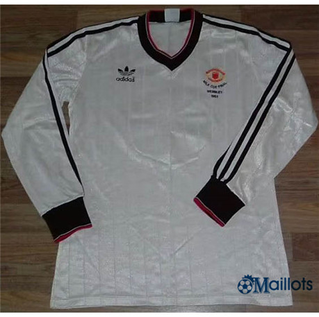 Grossiste omaillots Maillot Foot Rétro Manchester United Maillot Manche Longue 1982-84