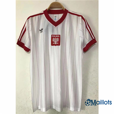 Grossiste omaillots Maillot Foot Rétro Pologne Domicile 1982