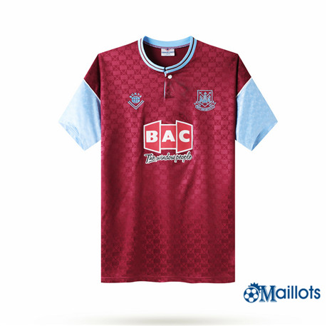 Grossiste omaillots Maillot Foot Rétro West Ham United Domicile 1989-90
