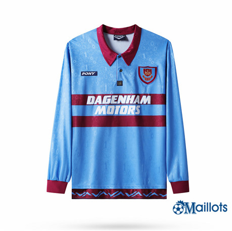 Grossiste omaillots Maillot Foot Rétro West Ham United Exterieur Manche Longue 1995-1997