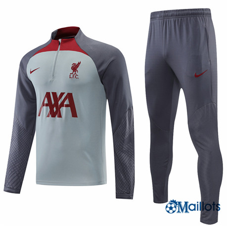 Grossiste omaillots Survetement foot FC Liverpool Foot Homme om214 Gris 2022-2023