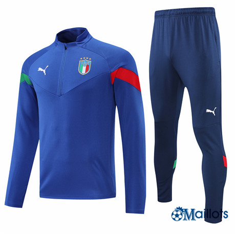 Grossiste omaillots Survetement foot Italie Foot Homme om058 Bleu 2022-2023