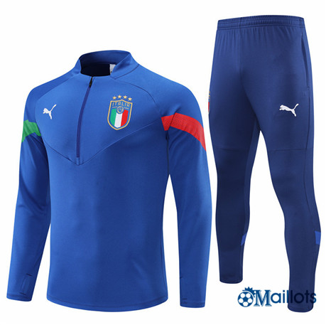 Grossiste omaillots Survetement foot Italie Foot Homme om060 Bleu 2022-2023