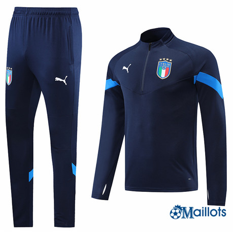 Grossiste omaillots Survetement foot Italie Foot Homme om062 Bleu Marine 2022-2023