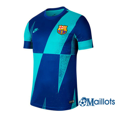 Omaillots Maillot foot FC Barcelone Training Bleu 2019 2020