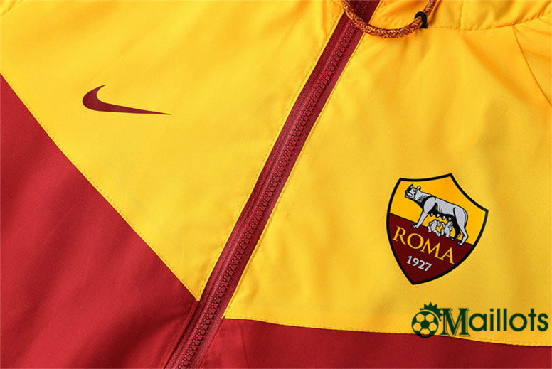 Veste football Windrunner Authentic AS Roma Rouge a capuche 2018 2019