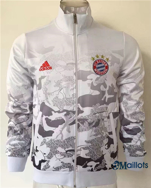 Veste Training Bayern Munich Blanc Gris Camouflage 2017/2018