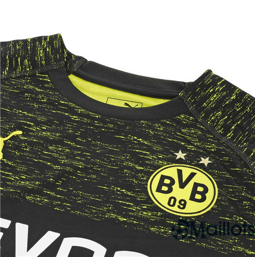 Flocage Maillot foot Vêtement Noir/Jaune Borussia Dortmund Extérieur 2018 2019 pas cher
