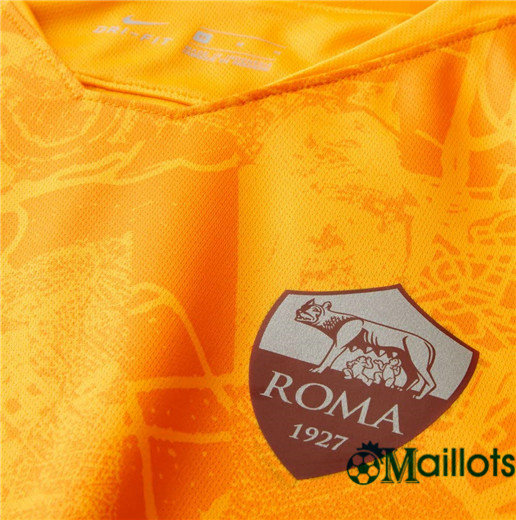 Flocage Maillot foot Vêtement Jaune AS Rome Third 2018 2019 pas cher