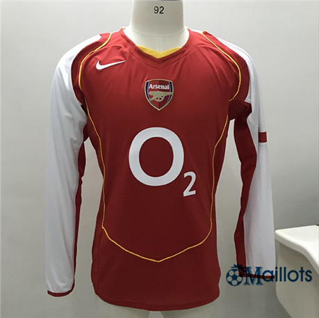 Grossiste maillot de football Retro 2004-05 Arsenal Domicile Manche Longue