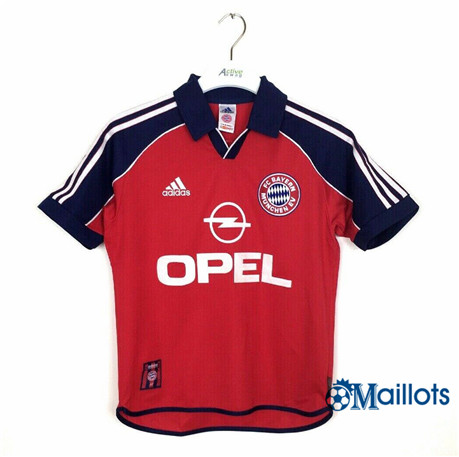 Maillot Foot Retro 2000-01 Bayern Munich Domicile champions league