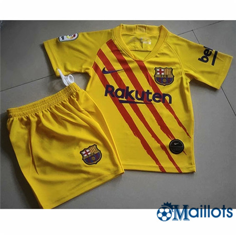 Maillot de foot Barcelone Enfant Domicile Jaune 2019 2020
