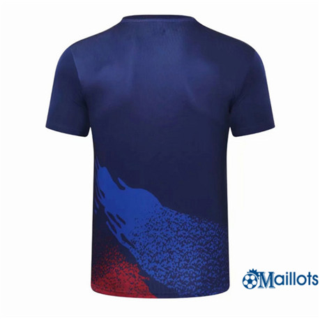 Grossiste Maillot Pré-Match Barcelone Bleu Marine Col Rond 2019 2020