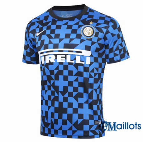 Maillot Pré-Match Inter Milan Bleu/Noir Col Rond 2019 2020