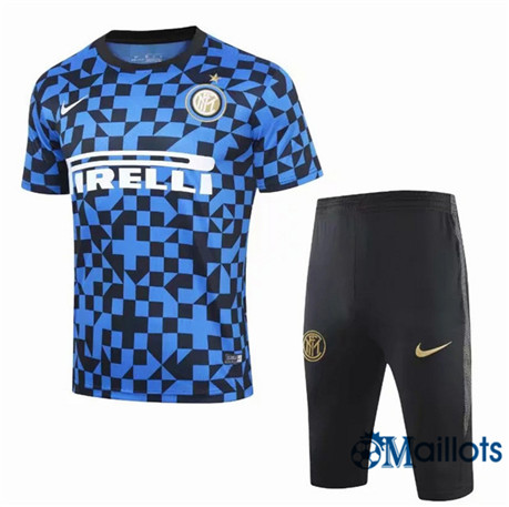 Maillot Entraînement Inter Milan et pantalon Training Bleu/Noir Col Rond 2019 2020