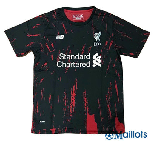 Maillot foot FC Liverpool training Noir Rouge 2019 2020