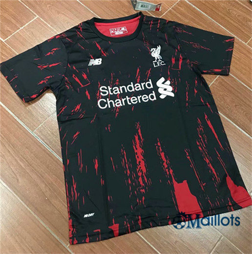 Vêtements Maillot football FC Liverpool training Noir Rouge 2019 2020