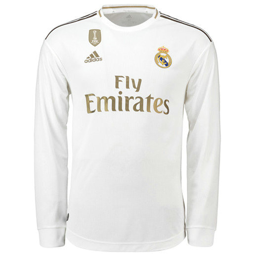Maillot foot Real Madrid Domicile Manche Longue 2019 2020