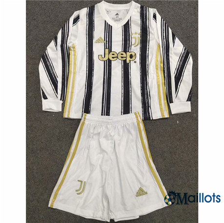 Grossiste Maillot Foot Juventus Enfant Domicile Manche Longue 2020 2021