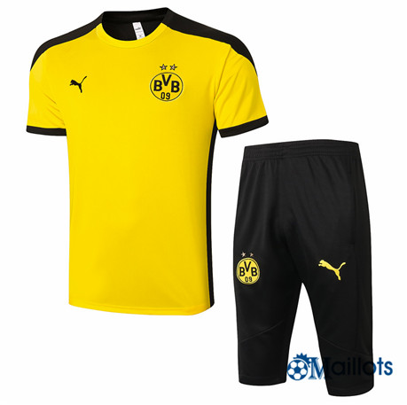 Grossiste Vetement de foot Entraînement Borussia Dortmund et Pantalon 3/4 Ensemble Training Jaune 2020 2021