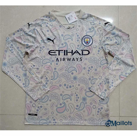 Grossiste Maillot Foot Manchester City Third Manche Longue 2020 2021