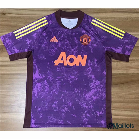 Grossiste Maillot Foot Manchester United training Violet 2020 2021