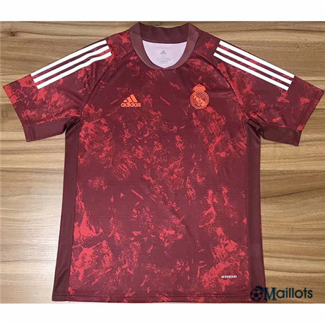 Grossiste Maillot football Real Madrid training Rouge 2020 2021